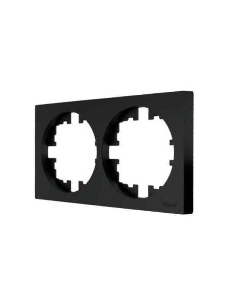 Рамка 2-м OSEN горизонт. квадрат черн. бархат LEZARD 743-4200-147