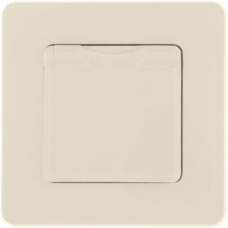 Розетка 1-м СП Inspiria 16А IP44 250В 2P+E защ. шторки с крышкой немецк. стандарт механизм сл. кость IEK 673741