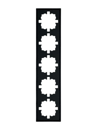 Рамка 5-м ZIMA горизонт. черн. бархат LEZARD 704-4200-150