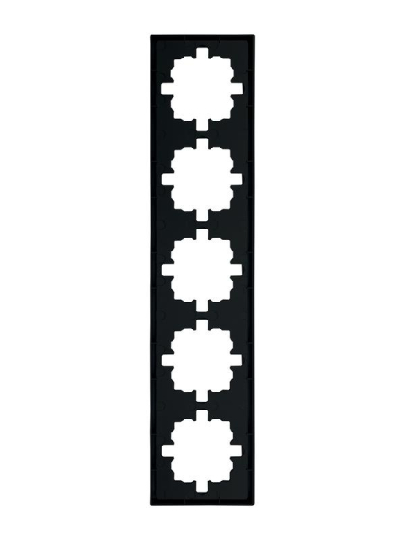 Рамка 5-м ZIMA горизонт. черн. бархат LEZARD 704-4200-150