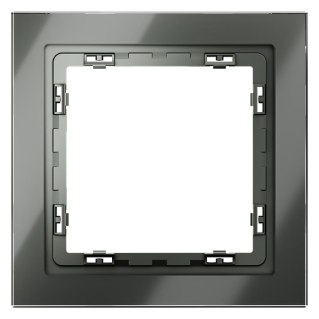 Рамка 1-м. S70 стеклян. титан Voltum VLS110106