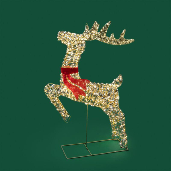 Фигура светодиодная "Бегущий олень" 88см тепл. бел. IP44 питание от трансформатора Neon-Night 501-375