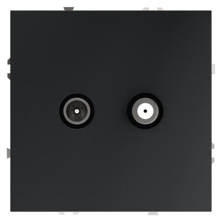 Розетка телевизионная оконечная TV + SAT 2-м СП S70 механизм графит Voltum VLS060407