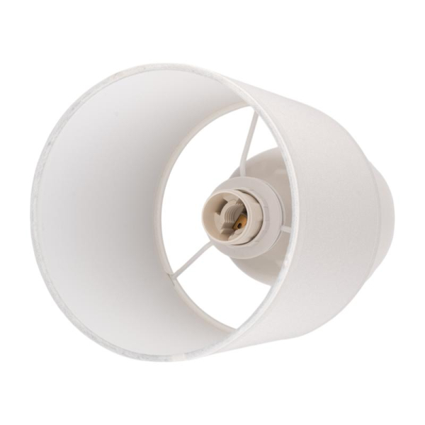 Светильник настольный JH2-02-wh E14 IP20 130х130х255мм керамика; ткань; PVC-пластик бел. JazzWay 5062313