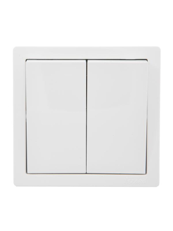 Выключатель 2-кл. ОП LETO бел. LEZARD 752-0200-101