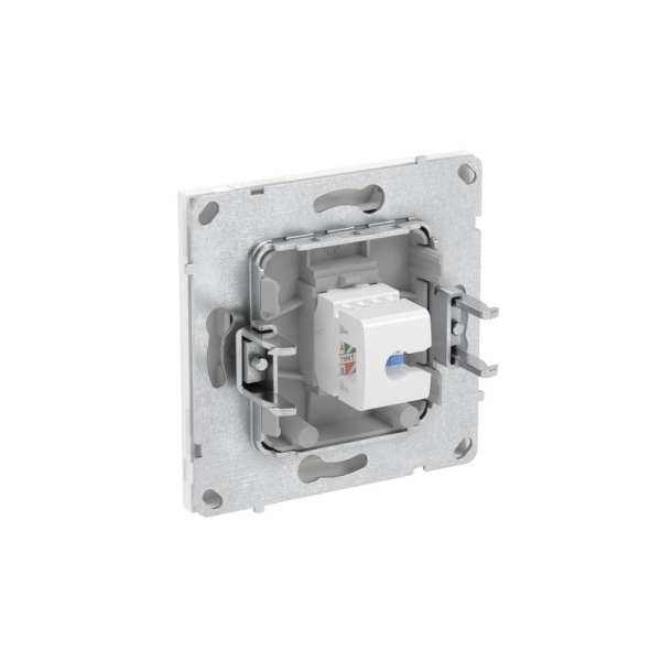 Розетка компьютерная 1-м KANT RJ45 кат.5E без шторки бел. песок DKC 7010663