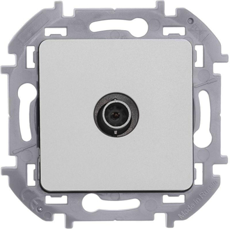 Розетка телевизионная TV Inspiria 2дБ 0-2400мГц с топологией "звезда" механизм алюм. IEK 673852