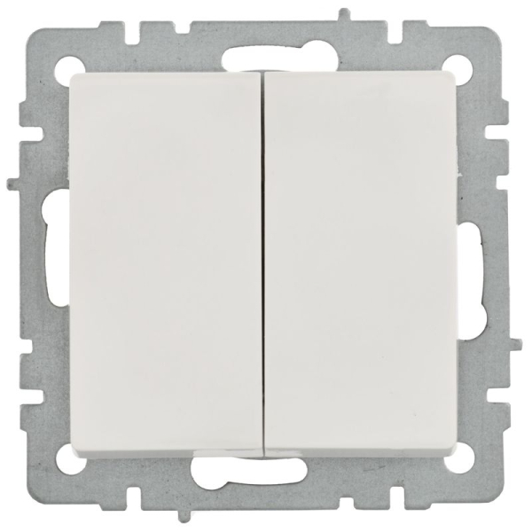 Выключатель 2-кл. Brite 10А ВС10-2-0-БрБ механизм бел. IEK BR-V20-0-10-K01-PRO