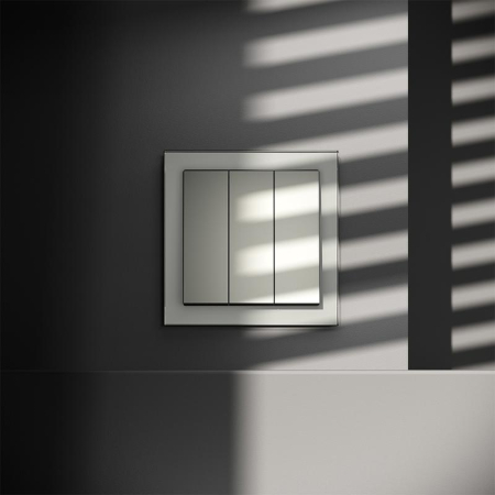 Выключатель 3-кл. СП S70 10А механизм сталь Voltum VLS030105