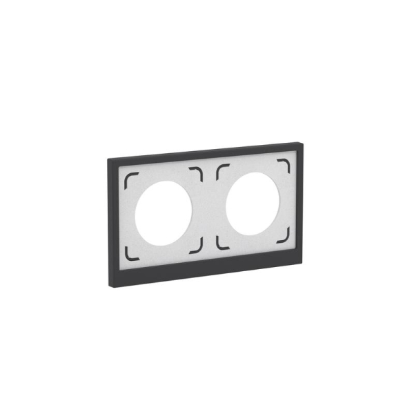 Рамка 2-м KANT IP44 черн. уголь DKC7012944