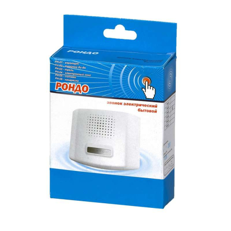 Звонок проводной Рондо трель 220В 80-90дБА бел. МОНОМАХ РН-03