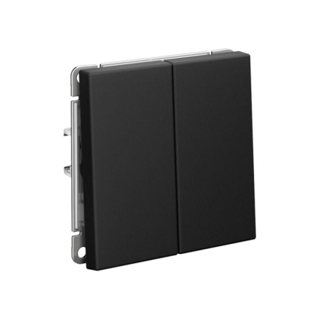 Переключатель 2-кл. ArtGallery 10AX быстрозажим. клем. механизм карбон SE GAL001065S