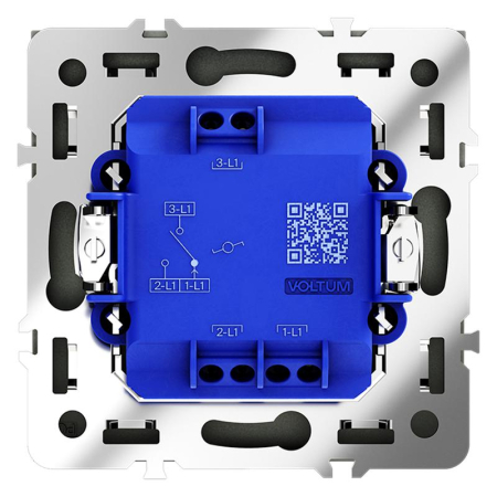Переключатель проходной 1-кл. СП S70 10А механизм титан Voltum VLS010306