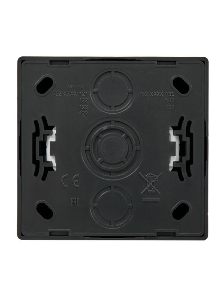 Розетка 1-м ОП LETO без заземл. ПБТ черн. бархат LEZARD 752-4200-121B