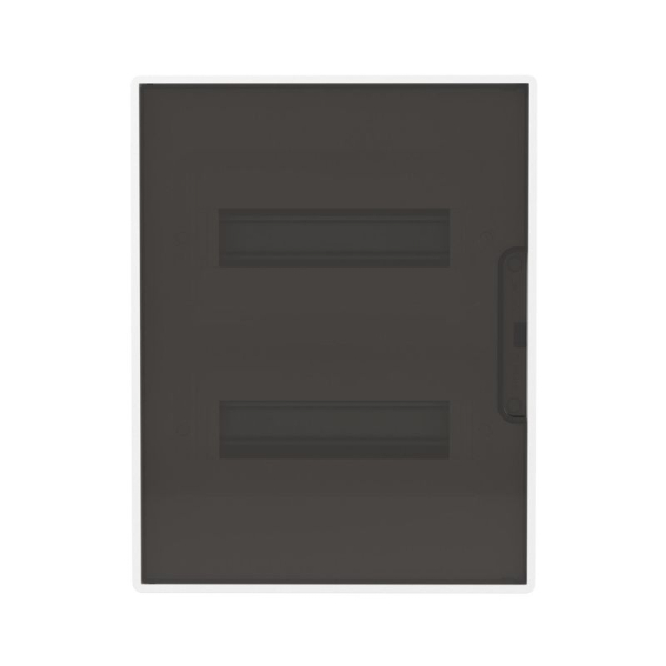 Щиток встраиваемый Фрейм (FRAME) 24мод с тонированной дверцей с 4 шинами PEN (2шт на 8 отверст. и 2шт на 6 отверст.) бел. DKC F24B1WD