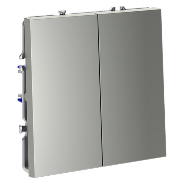 Выключатель 2-кл. СП S70 10А механизм сталь Voltum VLS020105