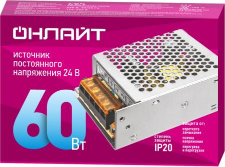 Драйвер для светодиодной ленты 90 640 OD-P60-IP20-24V ОНЛАЙТ 90640