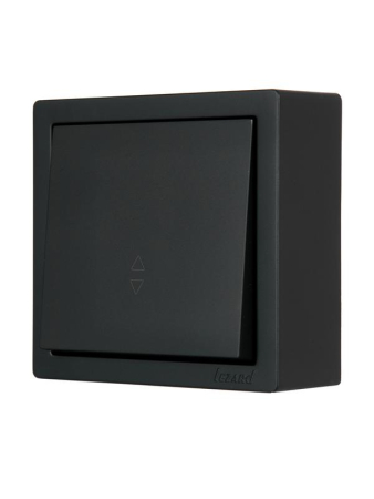 Выключатель проходной 1-кл. ОП LETO черн. бархат LEZARD 752-4200-105