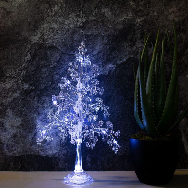 Фигура светодиодная "Ель" 51см 15LED бел. 1Вт IP20 на подставке элементы питания 3хAAA (не в компл.) Neon-Night 513-033