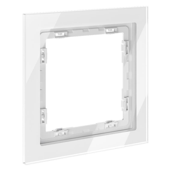 Рамка 1-м S70 стеклян. бел. Voltum VLS110101