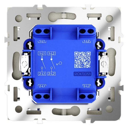 Выключатель 2-кл. СП S70 10А механизм сталь Voltum VLS020105