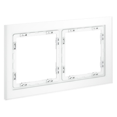 Рамка 2-м S70 стеклян. бел. матов. Voltum VLS110202