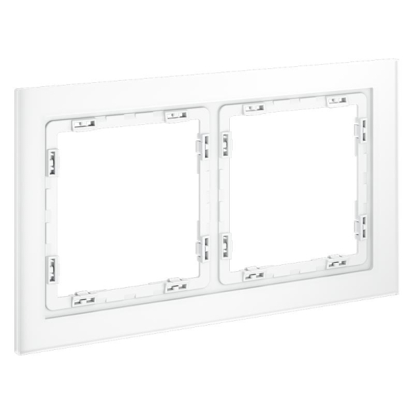 Рамка 2-м S70 стеклян. бел. матов. Voltum VLS110202