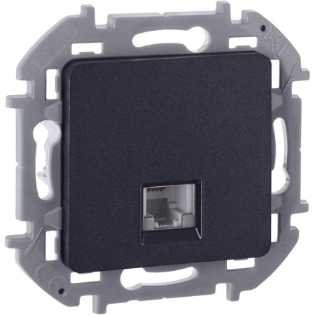 Розетка телефонная Inspiria RJ11 механизм антрацит IEK 673823