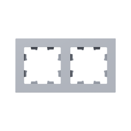 Рамка 2-м Эпика пластик алюм. EKF UP1-FPA-02