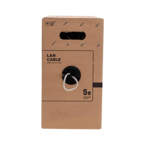 Кабель витая пара U/UTP кат.5E 4х2х0.52 24AWG PVC INDOOR SOLID сер. РФ (305м) Rexant 02-0005-R