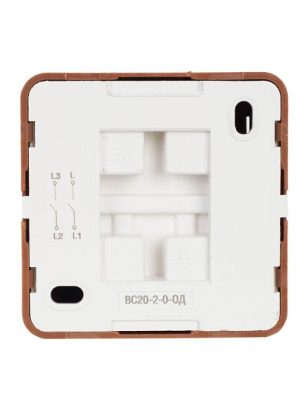 Выключатель 2-кл. ОП Октава 10А IP20 ВС20-2-0-ОД дуб GENERICA EVO20-K04-10-DC