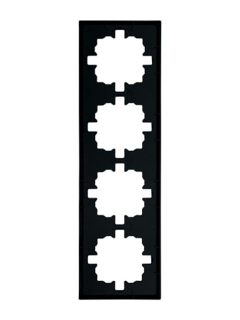 Рамка 4-мест. горизонт. ZIMA черн. бархат LEZARD 704-4200-149