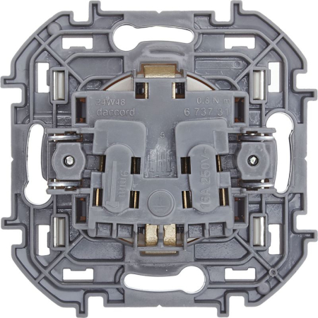 Розетка 1-м СП Inspiria 16А IP20 250В 2P+E защ. шторки немецк. стандарт механизм сл. кость IEK 673731
