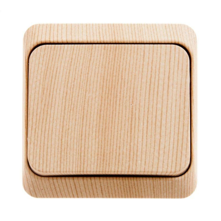 Переключатель проходной 1-кл. ОП Этюд 10А IP20 сосна SE BA10-004D