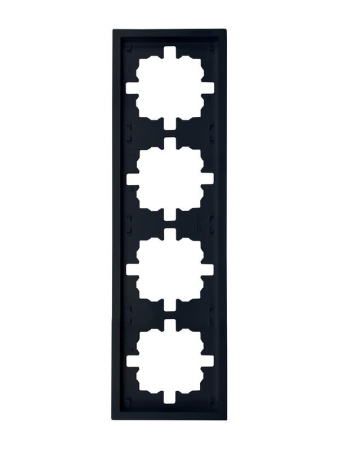 Рамка 4-м ZIMA горизонт. черн. бархат LEZARD 704-4200-149