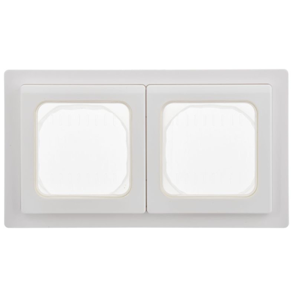 Рамка 2-м СП FLITE Рпро-2-55-ФлБ IP55 бел. IEK FI-M20-32-55-K01