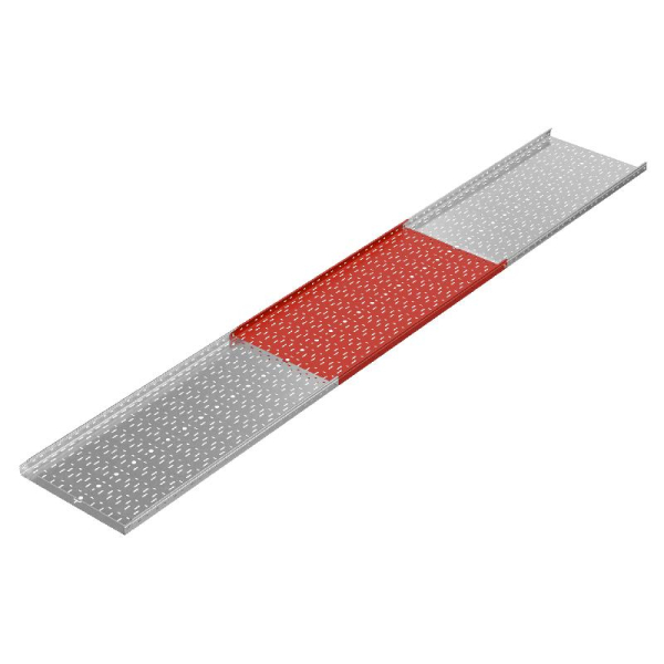 Лоток листовой перфорированный 600х50 L3000 сталь 1мм "Быстрый монтаж ПЛЮС" LPplus50-600-1.0-3000 оцинк. КМ PL0231