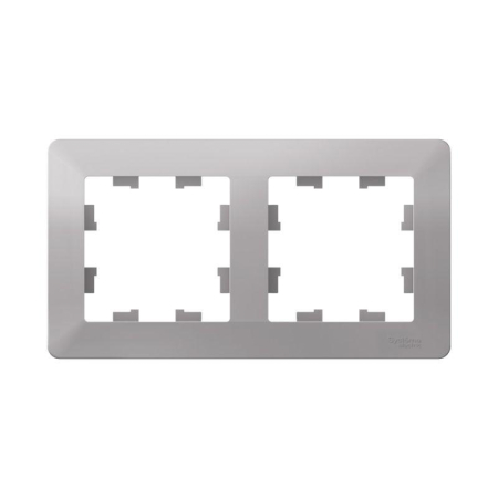 Рамка 2-м AtlasDesign Air алюм./дым. черн. SE ATN220302