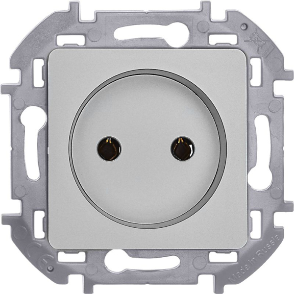 Розетка 1-м СП Inspiria 16А IP20 250В 2P механизм алюм. IEK 673712