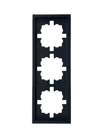 Рамка 3-мест. горизонт. ZIMA черн. бархат LEZARD 704-4200-148