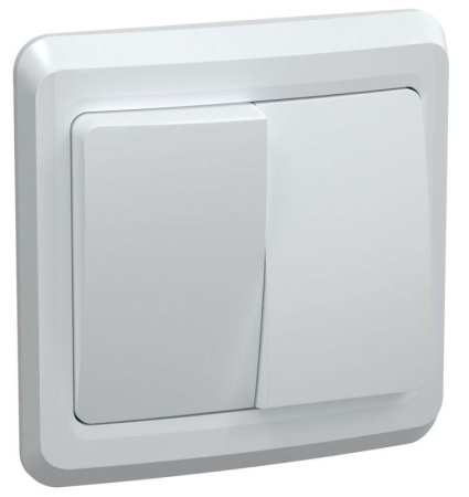 Выключатель 2-кл. СП Вега 10А IP20 ВС10-2-0-ВБ бел. GENERICA EVV20-K01-10-DM