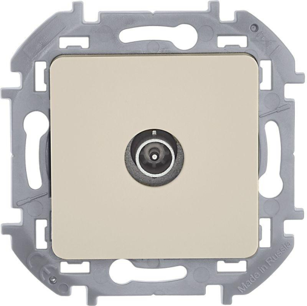 Розетка телевизионная проходная TV Inspiria 14дБ 5-862мГц механизм сл. кость IEK 673861