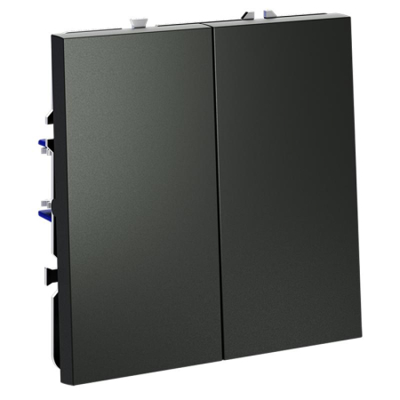 Выключатель 2-кл. СП S70 10А с самовозвратом механизм титан Voltum VLS020606