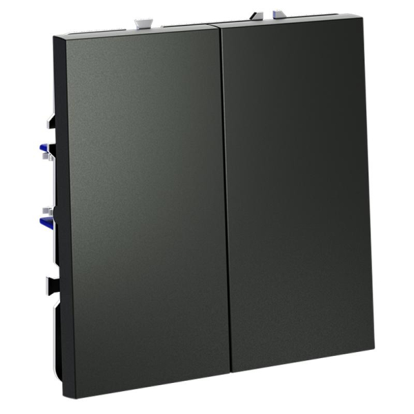 Выключатель 2-кл. СП S70 10А с самовозвратом механизм титан Voltum VLS020606