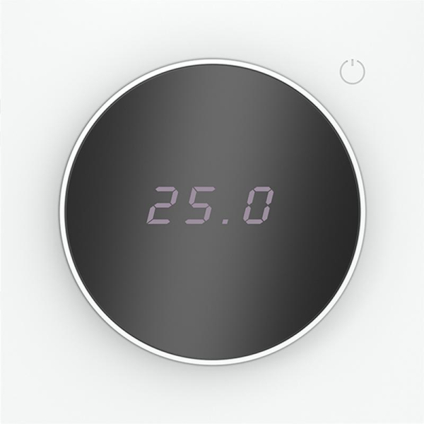 Терморегулятор электронный S70 с индикацией и датчиком для теплого пола механизм бел. матов. Voltum VLS070102