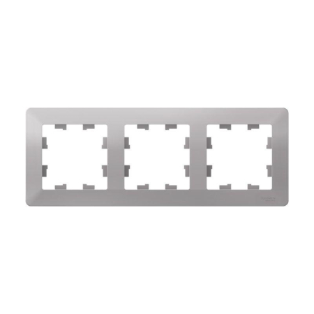 Рамка 3-м AtlasDesign Air алюм./дым. черн. SE ATN220303