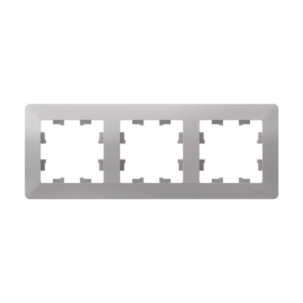 Рамка 3-м AtlasDesign Air алюм./дым. черн. SE ATN220303