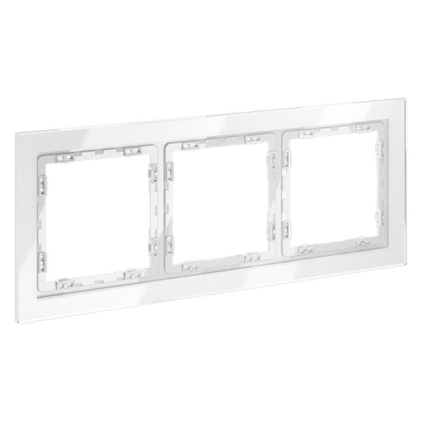 Рамка 3-м S70 стеклян. бел. Voltum VLS110301