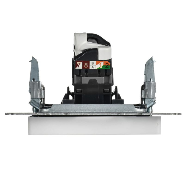 Розетка компьютерная СП BRITE РК11-БрАБ RJ45 кат.6 механизм арктич. бел. IEK BR-K10-2-K91