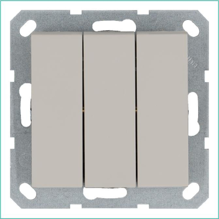 Выключатель 3-кл. 10А IP20 механизм тауп Jasmart G3031T